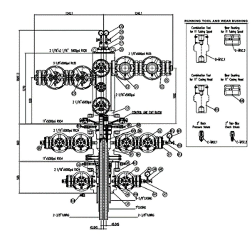 Oilfield Wellhead Bop Casing Head Tubing Head on Christmas Tree