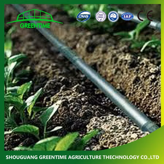 卸売12mm、16mm、20mmLDPE素材埋め込み点滴灌漑パイプ、ラウンドドリッパー付き